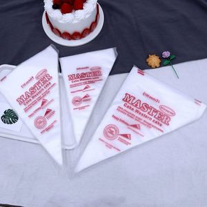 100 PCS/Sacs Sacs à pâtisserie jetables en plastique de qualité alimentaire écologiques en forme de triangle, outils de pâtisserie pour la cuisine, la décoration de gâteaux et les desserts - Product Image 1