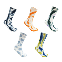 Chaussettes de sport multicolores personnalisées TieDye pour hommes et femmes - Saison printemps