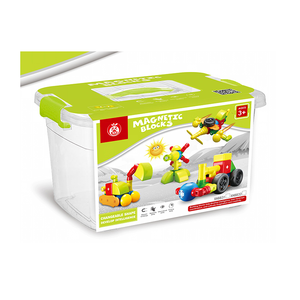 Bloques de Construcción Magnéticos Educativos STEM de Plástico ABS Vibrante, Kit de Construcción Creativo DIY Encajable para Niños Imaginativos - Product Image 1