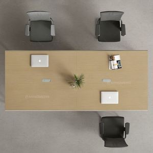 โต๊ะไม้โต๊ะประชุมแบบเรียบง่ายโต๊ะเฟอร์นิเจอร์สำนักงานสำหรับห้องประชุมห้องประชุมห้องประชุมแบบทันสมัย - Product Image 2