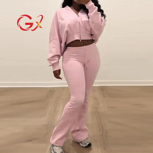 Модный женский костюм GX1851, осень 2025: комплект из двух предметов — куртка с длинным рукавом и брюки. - Product Image 1