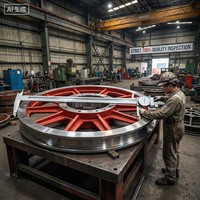 Poulie à gorge rainurée en acier robuste non standard OEM pour levage de câbles de grues et de treuils de grande taille dans l'exploitation minière et la construction