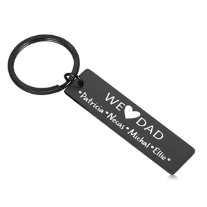 Cadeau pour la fête des pères, <span class=keywords><strong>porte</strong></span>-<span class=keywords><strong>clés</strong></span> <span class=keywords><strong>personnalisé</strong></span> avec le nom, <span class=keywords><strong>porte</strong></span>-<span class=keywords><strong>clés</strong></span> « Nous aimons <span class=keywords><strong>papa</strong></span> », cadeau d'anniversaire pour <span class=keywords><strong>papa</strong></span> de la part de sa fille ou de son fils, <span class=keywords><strong>porte</strong></span>-<span class=keywords><strong>clés</strong></span> pour <span class=keywords><strong>papa</strong></span> - Product Image 1