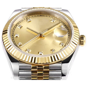 Montre mécanique automatique de luxe personnalisée en or 18 carats par un créateur de bijoux, bracelet en or jaune, fabriquée en Chine - Product Image 5