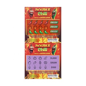 Fabricant de billets de loterie à gratter, conception personnalisée, papier à noyau noir unique, pelliculage brillant, données de gain variables - Product Image 2