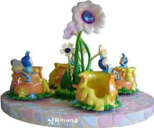 indoor outdoor playground Amusement children Rides Bee honey pot happy rotation Cup Rides Kids For Sale