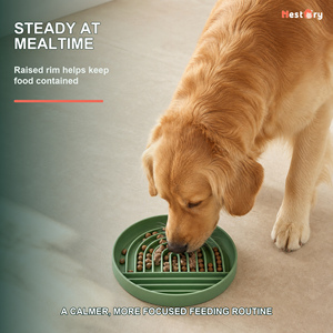 Wholesale Rainbow Suction Silicone Dogs <b>Cats</b> Slow <b>Feeder</b> Bowl Food Grade Pet Feeding Plate Anti-Gulping Anti-Choking Waterproof - Product Image 2