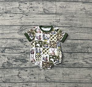BSSO1825 Conjunto de Ropa Personalizado para Bebé Niño con Estampado de Vaca Marrón, Conjuntos de Verano al por Mayor - Product Image 6
