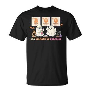 T-shirt pour professeur de sciences d'Halloween, Boo Ghost Element Of Surprise - Product Image 1