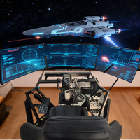 Simulador de Conducción de Automóviles de 3 Pantallas y 6DOF, Plataforma de Movimiento de Carreras F1 con Construcción de Fibra de Vidrio para Uso en Exteriores en Aeropuertos y Escuelas