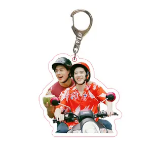 Factory direct custom BKPP character plastic 100pcs clear acrylic blank keyring photo insert key chain