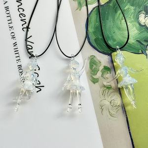 Handmade Glazed Ballet Pendant Simple All-match Clavicle Chain Artistic Niche Design Ornament Instagram-style <b>Gift</b> - Product Image 2