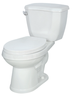 Kloset Duduk Keramik Modern Dual-Flush Model Persegi P-Trap Wash Down 2-Piece Floor Mounted Cyclone Flushing
