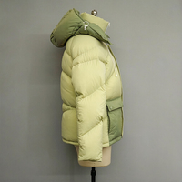 Veste matelassée à capuche verte de luxe pour homme, haute performance, duvet de canard, chaude, isolante, résistante à l'eau, coupe-vent, manteaux d'hiver