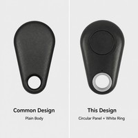 Localisateur GPS intelligent Bluetooth pour animaux de compagnie, traceur anti-perte, porte-clés, localisateur d'intérieur, compatible iOS, matériau ABS, appareil alimenté par batterie