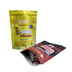 500g 1kg 1.5kg 3kg 5kg whey protein powder polythene bag for food packaging stand up pouch