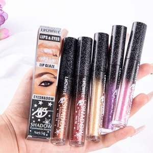 도매 로고 개인 라벨 액체 아이 섀도우 비건 쉬머 골드 핑크 블루 높은 색소 방수 액체 아이섀도우 - Product Image 2