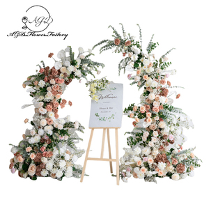 Wholesale <strong>Rustic</strong> <strong>Boho</strong> <strong>Wedding</strong> Arch Coffee Brown Horn Floral Handmade <strong>Decor</strong> for European Vintage Proposal Ceremony - Product Image 1