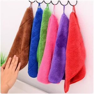 Chiffon de nettoyage en polaire corail, rectangulaire, absorbant, sans peluches, pour le nettoyage des sols de cuisine - Product Image 1