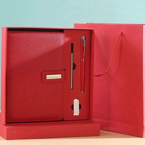 Carnet A5 en cuir PU haut de gamme 2024 2025, personnalisable, coffret exquis, cadeau d'affaires, 4 pièces dans un ensemble - Product Image 5