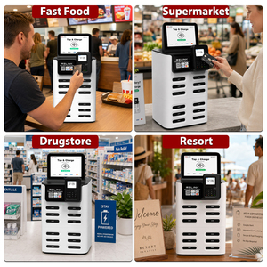 Relink Nueva Estación de Alquiler de Baterías Portátiles Inteligentes de 12 Ranuras con Pago POS NFC, Kiosco de Carga Rápida de 40W para Negocios de Compartición - Product Image 3