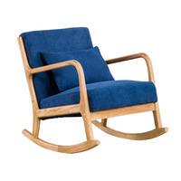 Fauteuil à bascule Guansong en bois massif, design minimaliste, écologique et durable pour salon et chambre à coucher (vente en gros)