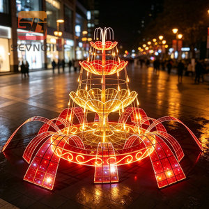 Sculpture <span class=keywords><strong>lumineuse</strong></span> de fontaine à changement de couleur RVB, lumière <span class=keywords><strong>LED</strong></span> étanche pour la décoration de Noël, de parcs et de rues commerciales - Product Image 1
