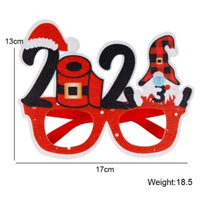 Lunettes de Noël en feutre et plastique personnalisées pour cabine photo, accessoires de fête, vente en gros, pas cher 2023 - Product Image 6