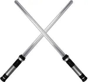 M热亮剑，带声音和逼真的儿童手柄，可扩展光剑套装，为装扮派对发光剑