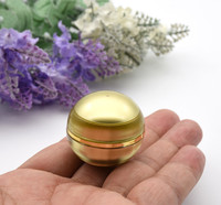 5g10g Unique Double Paroi Pots De Crème Or Blanc Acrylique Emballage Cosmétique pour Boule Forme Échantillon Sac Pot pour Rouge À Lèvres Eye