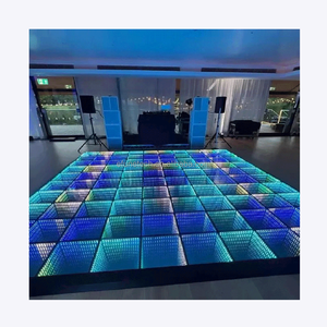 Hộp đêm Bar Đảng <span class=keywords><strong>RGB</strong></span> đầy đủ màu sắc nhạy cảm LED tầng 3D Infinity gương cảm biến LED Glass Disco Dance sàn sân khấu - Product Image 6