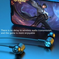 Harga Pabrik LED IPX-4 Tahan Air Sport In-ear TWS Earbuds Nirkabel Neckband Earphone 50mAh 30ms Low Delay G01