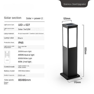 Luz de jardín LED impermeable IP65 para exteriores para Villa Community Park & Lawn para iluminación de paisaje - Product Image 5