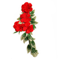 Patch de dentelle brodée à motif floral soluble dans l'eau, multicouche, tridimensionnel, résistant, accessoires de bricolage, matière polyester