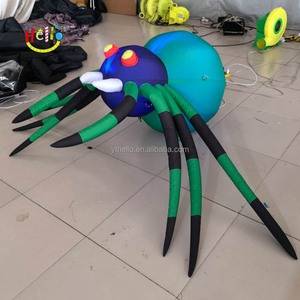 Aterrador exterior decoraciones araña led iluminación colorida Halloween inflable araña al aire libre - Product Image 1