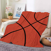 Couverture polaire douce en gros, motif baseball unique, pour voyage, bureau, canapé