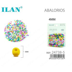 Ilan Abalorios Perline multicolori da 4 mm per la creazione di gioielli - Product Image 1