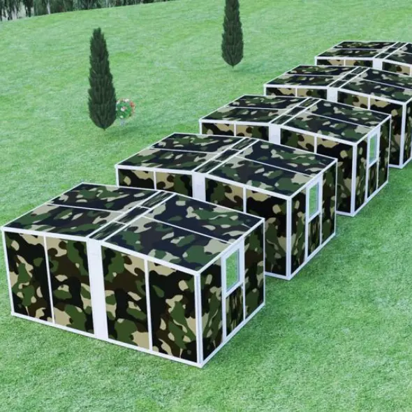 בית טרומי בעיצוב חדש 2 מיטות בקתות קמפינג מתקפלות למרכז ההערכה