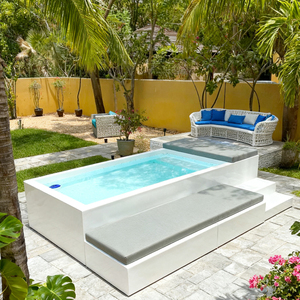 Piscine avec double canapé en fibre de verre, ronde de 12 pieds, résistante à la corrosion, avec couverture de piscine pour les loisirs en famille - Product Image 6
