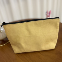 Tas Kanvas Zipper Portabel Ramah Lingkungan dengan Motif Garis-Garis, Custom Grosir, Bergaya Fashion untuk Menyimpan Alat Tulis, Kosmetik, dan Dompet
