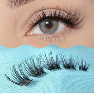 प्री-मेड वाइपी प्रशंसकों की आंखों से बनी आंखों की धूल भरी हुई 18 मिमी नरम प्राकृतिक लैश क्लस्टर पूर्ण पट्टी 18 मिमी क्लस्टर पलक - Product Image 1