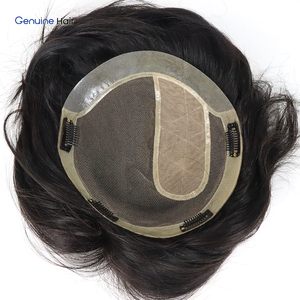Parrucca da uomo Zenith con base in seta e PU frontale, sistema di capelli intrecciati cinesi, cuoio capelluto realistico, linea naturale dei capelli, sostituzione durevole - Product Image 2