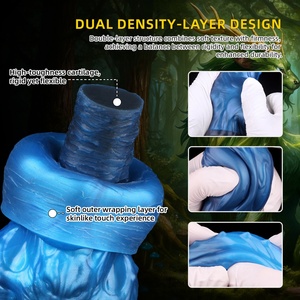 YC-2191 Blue Dragon <b>Dildo</b> Soft Dual-layer Fantasy Anal Plug Adult G-Spot Anal Pleasure Sex Toys Realistic Masturbators for Adult - Product Image 2
