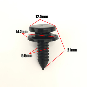 Clips de fixation en plastique noir pour garnitures automobiles, pour Porsche Volkswagen, attaches de panneaux intérieurs, pièces de rechange pour réparation - Product Image 3