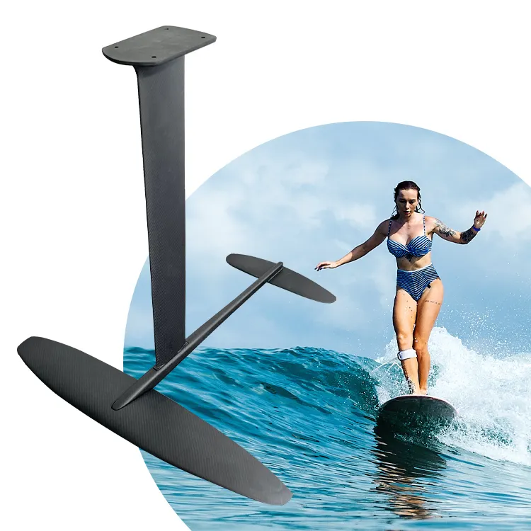 Esportes aquáticos pequena lâmina full carbon surfing hydrofoil rápido desgaste resistente dureza alta surf player gy01 foil prancha