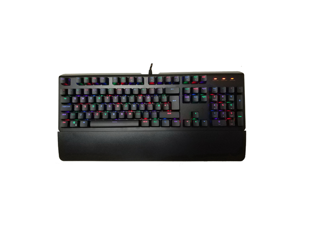 105 Keys Full Size USB Mechanical Keyboard RGB Backlit Wired Adjustable Tilt Gaming Keyboard Detachable Wrist Support