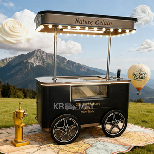 OEM Customized Logo Electric Fiberglass Ice Cream Tricycle Food <b>Cart</b> - Product Image 1