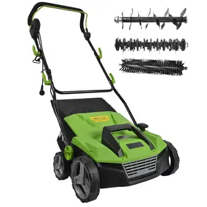 VERTAK 1600W Giardino elettrico dethatcher 2 in 1 prato raker scarifier