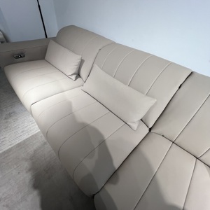 Set di Divani su Misura con Vera Pelle e Imbottitura in Spugna, Design Moderno, <span class=keywords><strong>Dimensioni</strong></span> Regolabili per Interni di Ville - Product Image 1