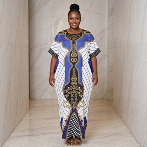 Robes africaines grande taille pour femmes, <span class=keywords><strong>robe</strong></span> de luxe <span class=keywords><strong>Boubou</strong></span>, <span class=keywords><strong>robe</strong></span> longue de soirée de mariage avec broderie riche en <span class=keywords><strong>Bazin</strong></span>, vêtements africains - Product Image 2